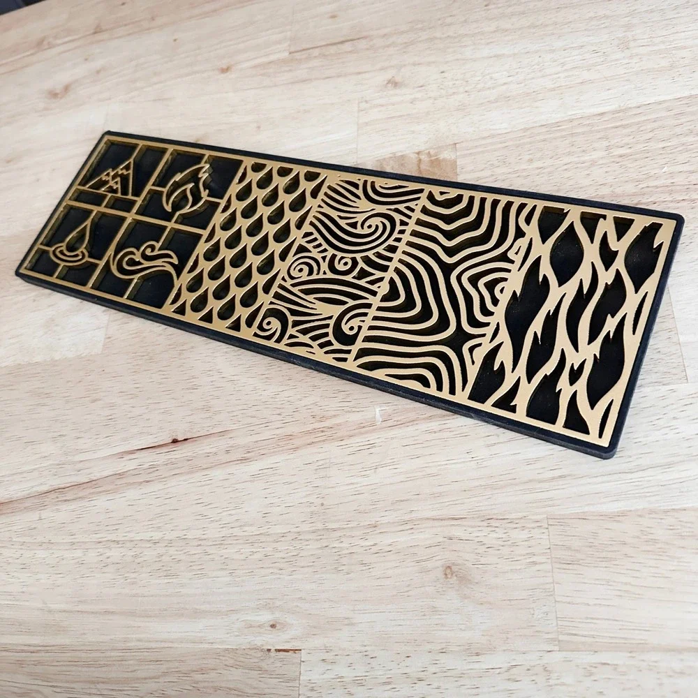 Ash Harbor Elements Ice Design Tray Earth Wind Fire Water Clear Ice‎ Stamp